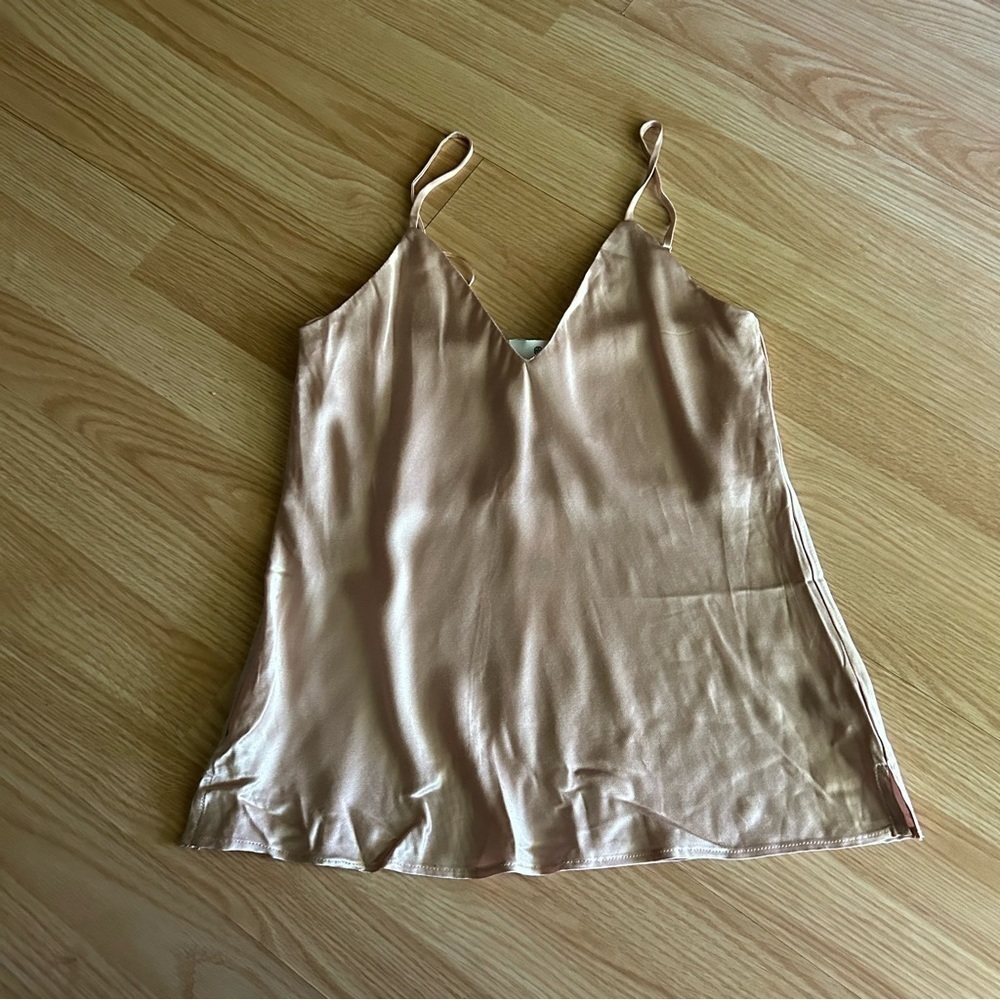 NWT Socialite Blush Pink Satin Tank Women’s XS